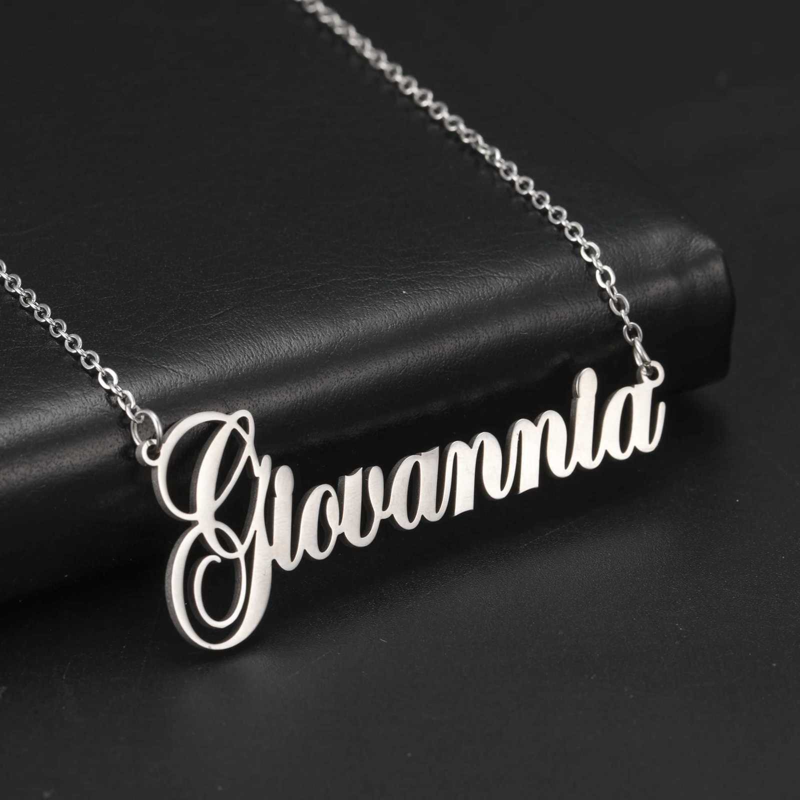 Sipuris Cust Name Necklace Personali Golden Choker Stainss Steel Necklace For Wen Man Custi Jewelry Weddings Gifts W250712
