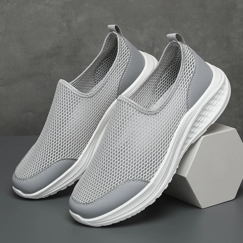 YRZL Mens Sneakers Lightweight Wear Resistant Casual Air Mesh Running Shoes Spring Black Walking Shoes Plus Size 39-48 250707