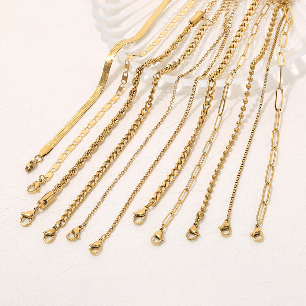 Luxury Jewelry Designer Jewelry Multiple Styles Gold-plated Bracelets Snake Bone Chain Chain Bead Chain And Other Stainless Steel Material Handmade DI