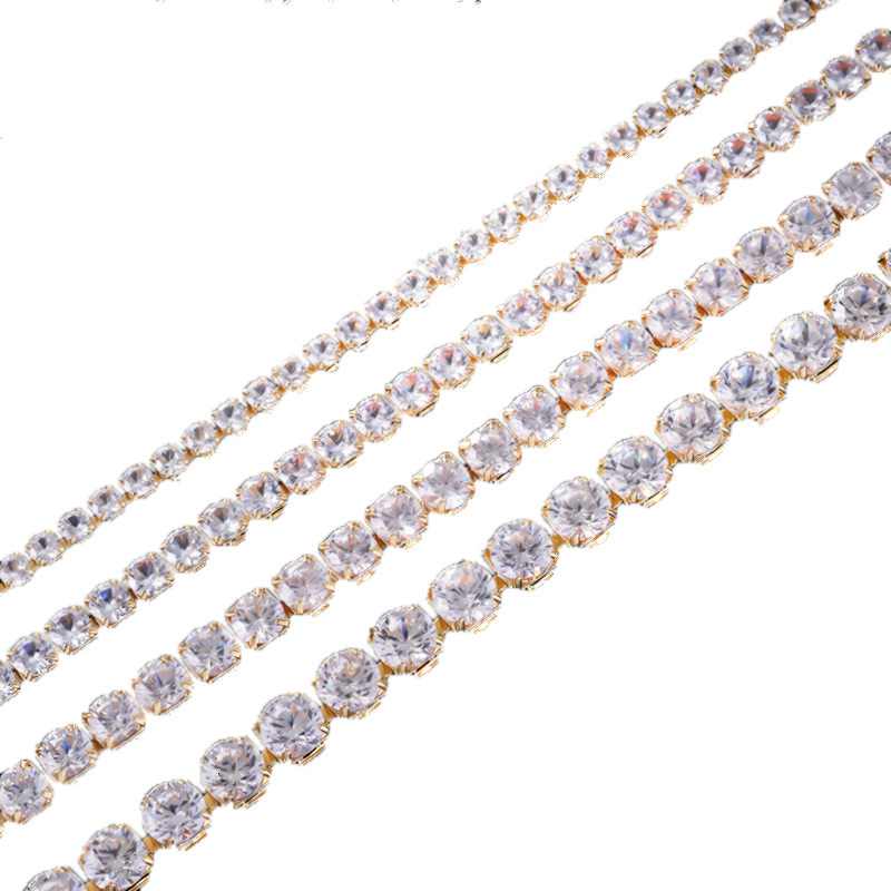 Luxury Jewelry Designer Jewelry Kashi Chain European And American Hip-hop Necklace For Women, Personalized Full Zircon Fashion Trend Copper Inlaid Zir
