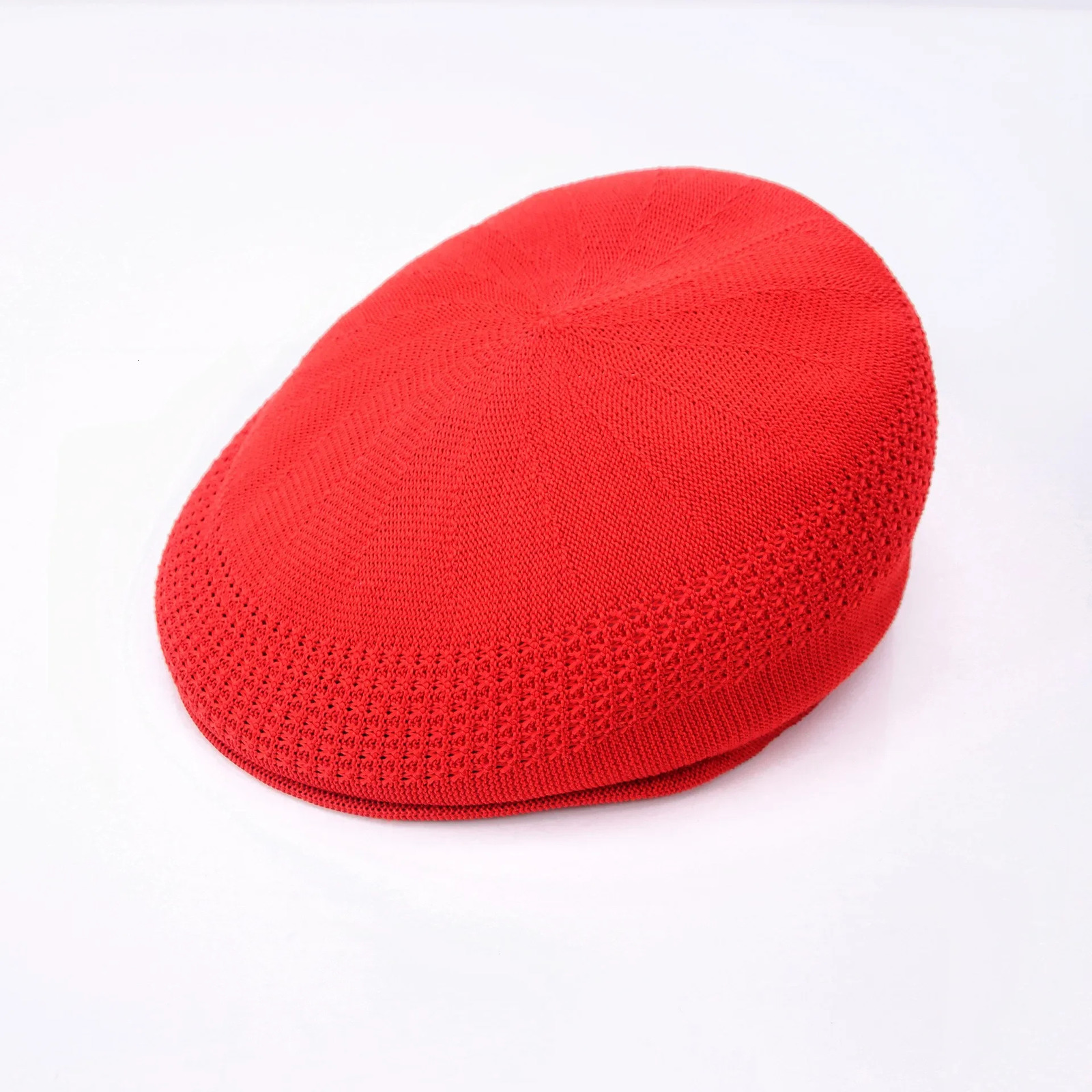 Solid Color Beret Hat Women Men Breathable Berets Cap Mesh Spring Summer red black navy 250712