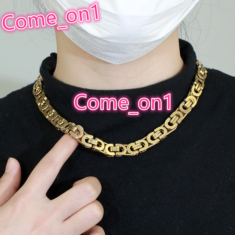 Punk Gold Plated Men Jewelry Fashion Chain Link Bracelets Cuban Necklace Stainless Steel Link Chain Necklace for Men