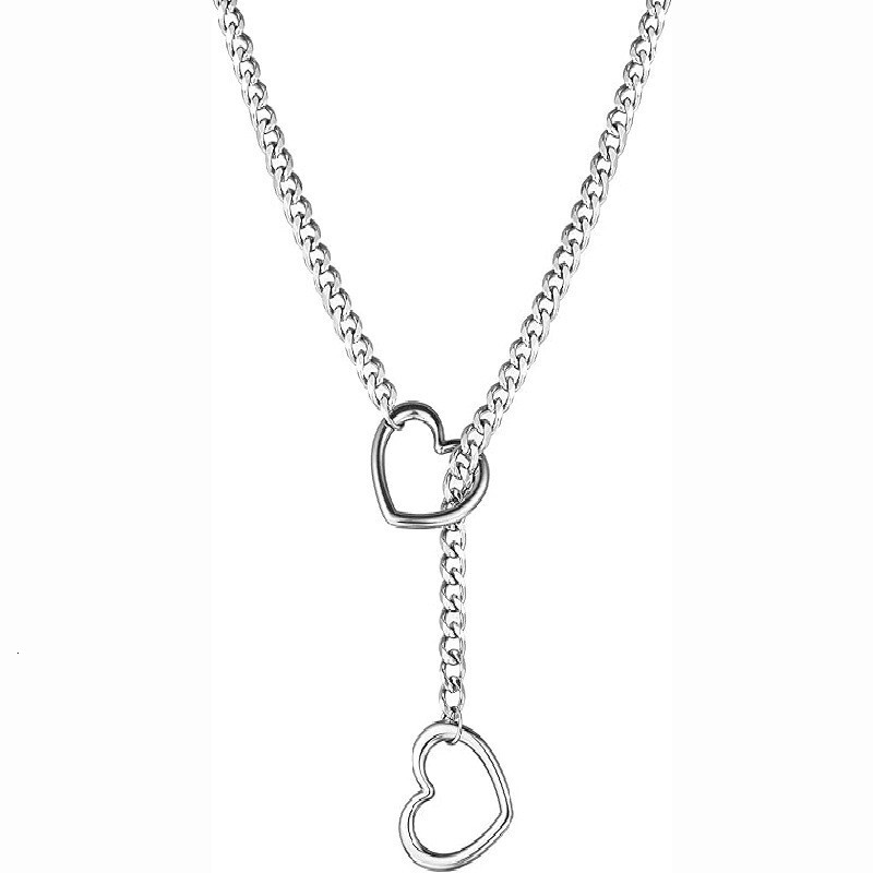 Luxury Jewelry Designer Jewelry Amazon Personalized Heart-shaped O-ring Slide Chain Necklace Trendy Long Necklace For Women Vintage Fashion Jewelry