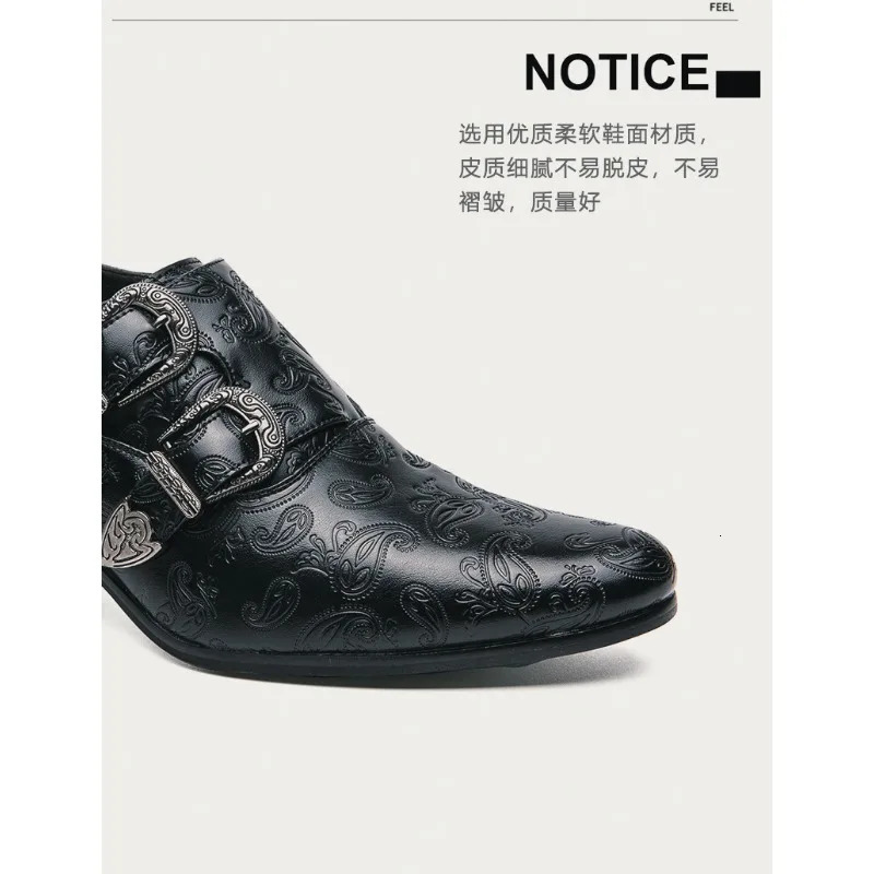 Mens Wedding Shoes Fashion Slim Fit Pointed High Heel Pullover Shoes Breathable Leather Shoes Classic Vintage Mens Dress Shoe 250712