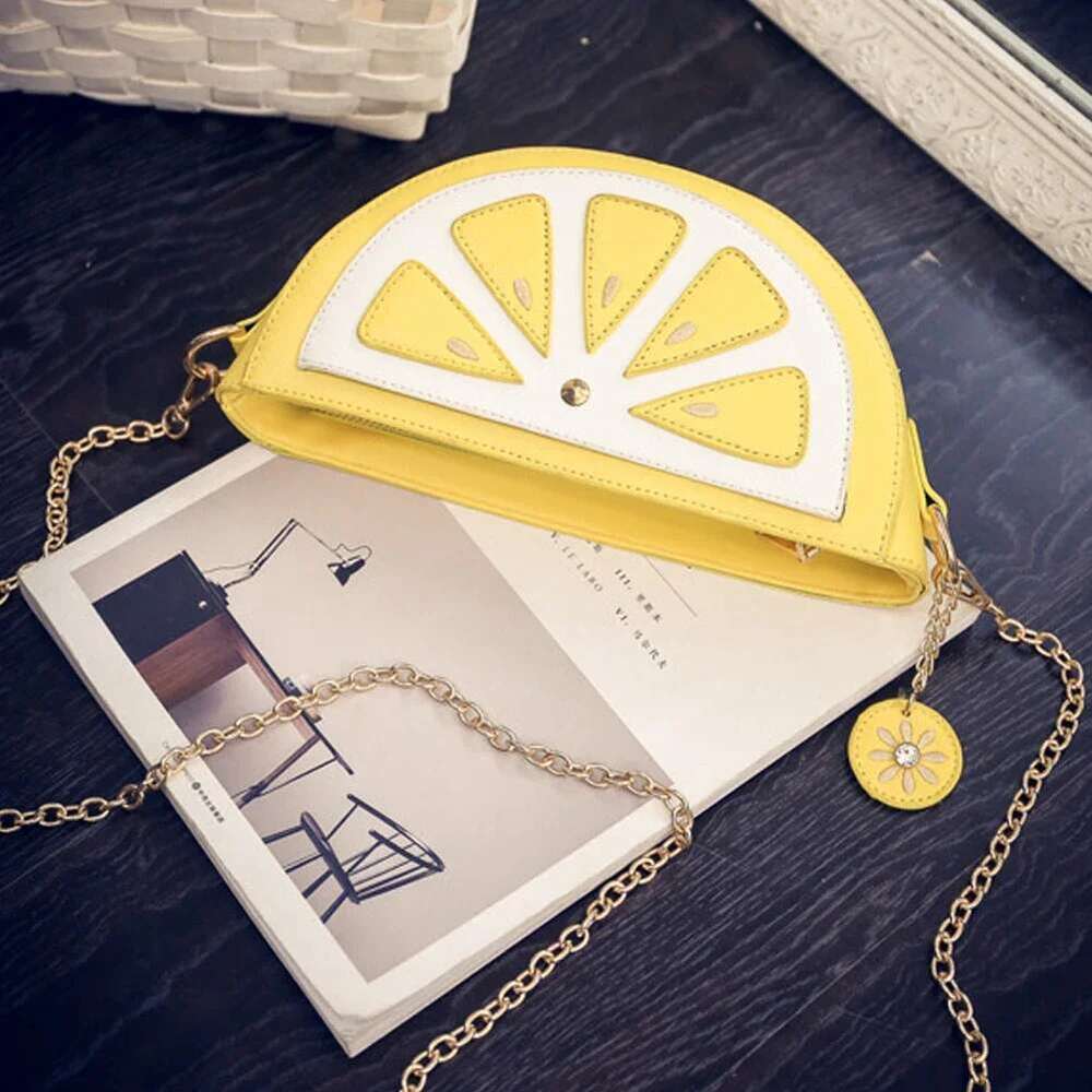 Women Fashion Watermelon Shape Shoulder Bags Casual Zipper Messenger Bag for Ladies Outdoor Shopping Business
