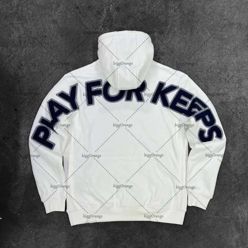 American Retro Letter Embroidered Hoodie Men Trendy Hip-hop Casual Streetwear Women High Street Haruku Oversized Sweatshirt