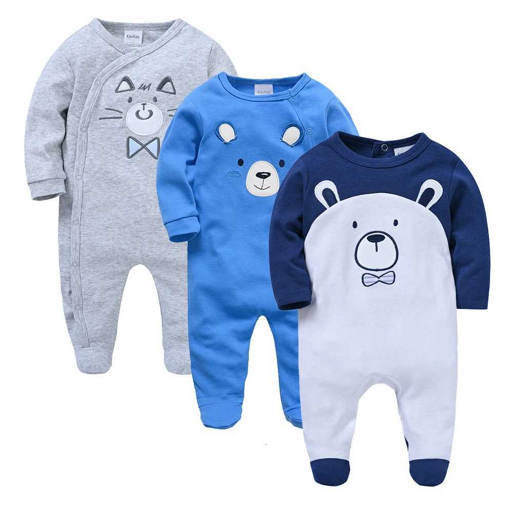 1/3 Pcs Baby Boys Rompers Print Overalls Cotton Infant Clothing Kids Jumpsuit Newborn Pajamas 0-3 Months Z250712