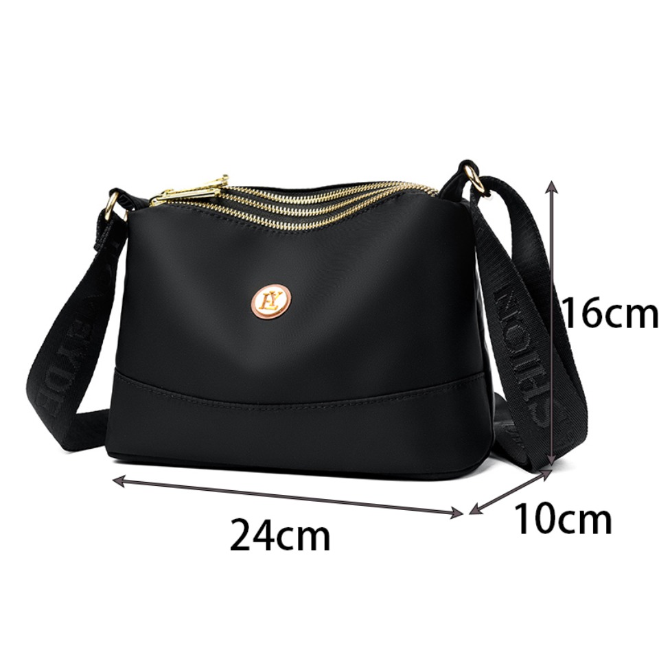 High Quality Women's Waterproof Nylon Multilayer Crossbody Bag Ladies Large Capacity Handbag Purse Female Shoulder Bags 3 Layers