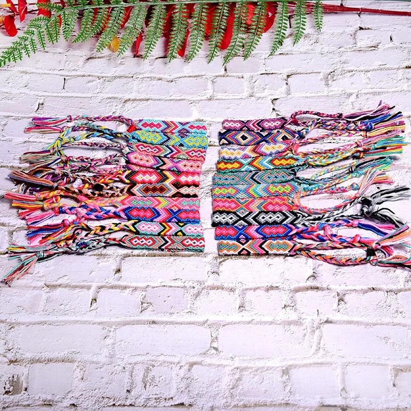 20 Pieces Random Color Friendship Bracelet for Women Fashion Handmade Macrame Braided Pulseras Femme Drop 250712