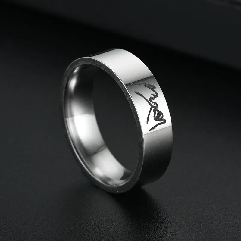Steel Ring For Men Women Couple Lovers Promise Wedding Engagement Fashion Jewelry Brithday Gift Wholesale 250704