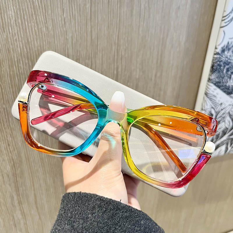 Designer Luxury Eyewear: New Men's Large-framed Pearl Eyewear, Cat-eye Eyewear, Rainbow Women's Eyewear, Beach Eyewear