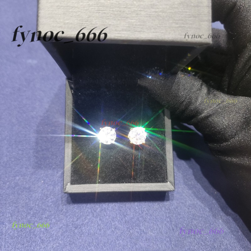 Newest Design Round Cut VVS 6 7 8 9 10MM Diamond 925 Silver 10K Gold Plated Moissanite Stud Earrings for Men Women