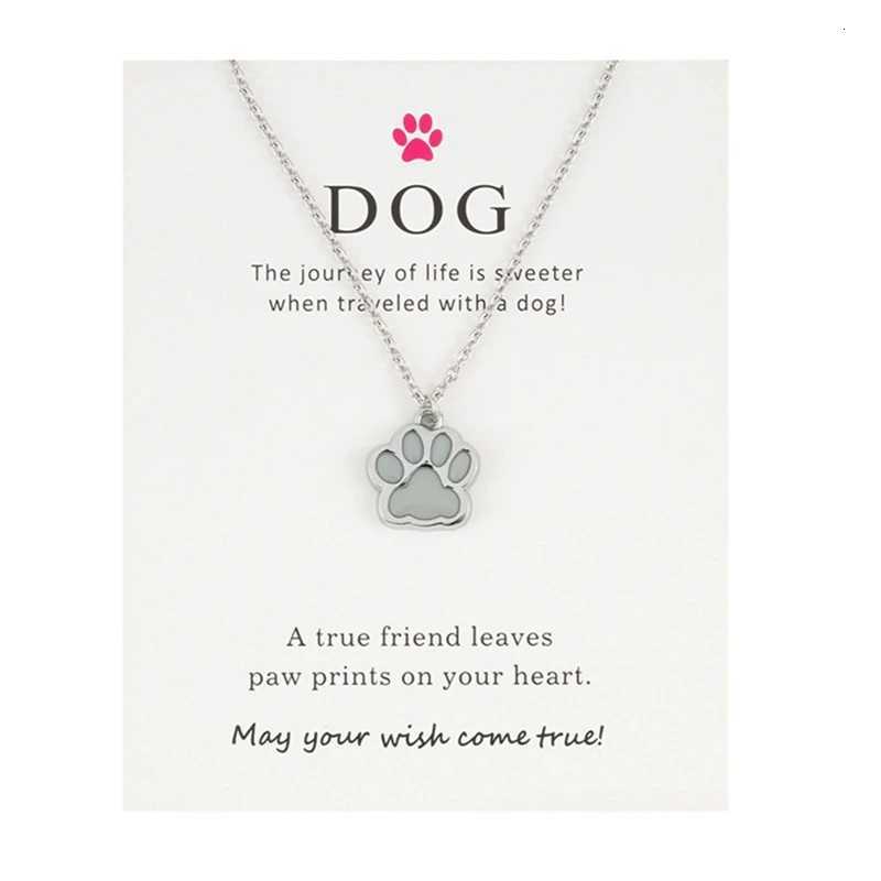New Luminous Necklace Dog Lovers Cat Dog Paw Necklace Glows in the Dark Night Luminous Gift for Friends W250712