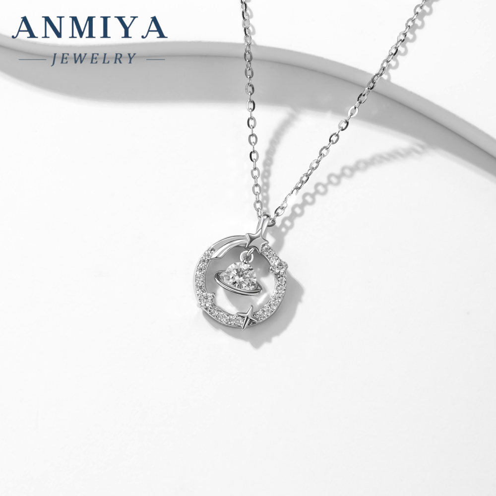 Fashion High Quality Hollow Celestial Star Silver 925 Necklaces for Women Wholesale