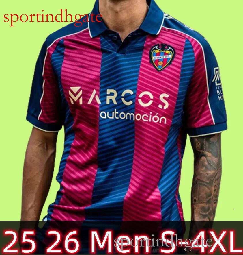 UD Soccer Jerseys Levante 25 26 Home Released 100th Anniversary of Portal de Vallejo LUD Kit Granotes Shirts The Frogs Football shirt 2025 2026 Uniform