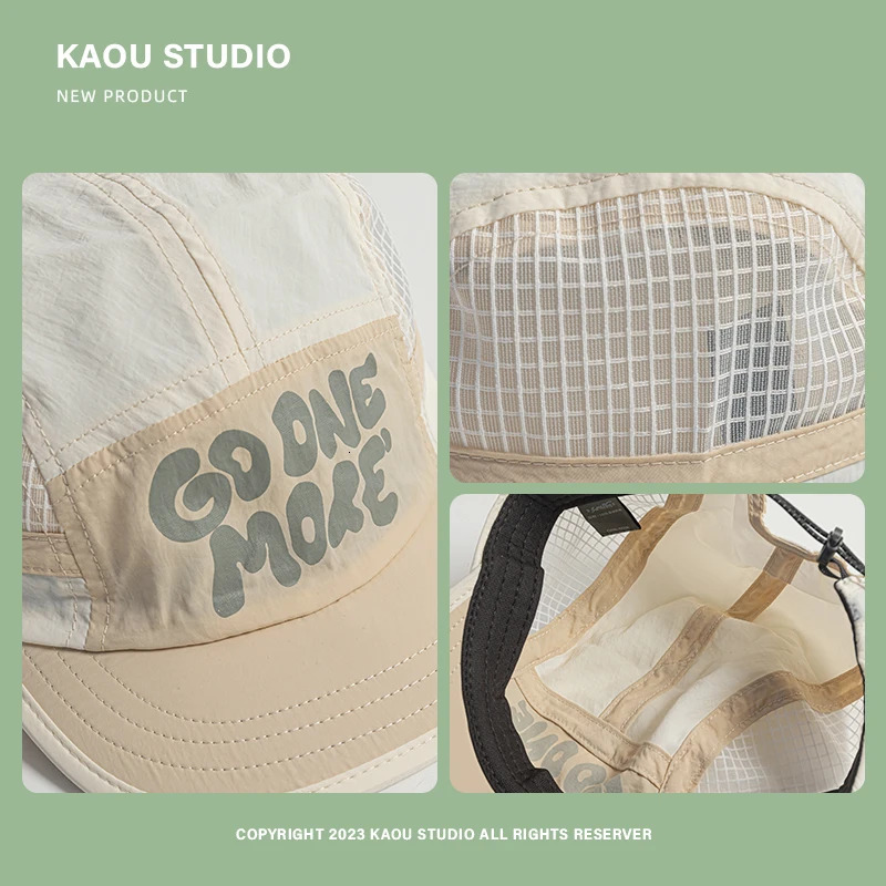 Spring Summer Outdoor Breathable Quick-drying Baseball Cap for Men and Women Lightweight Soft Brim Retro 5-panel Camping Hat 250711