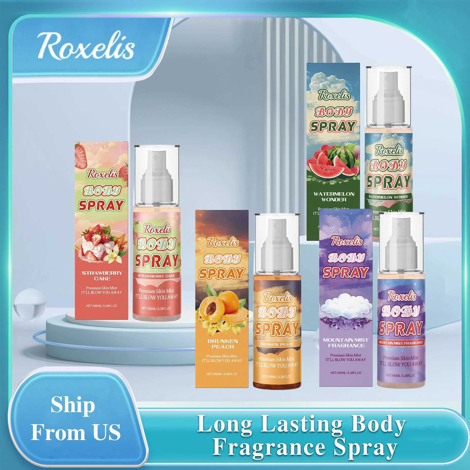100ml Roxelis Long Lasting Perfume Mist Fragrance Fruity Sweet Scent Pheromone Freshening Body Release Charming Elegant Perfume W250712