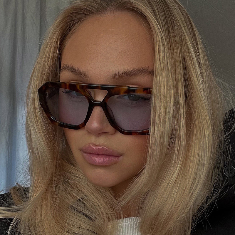 Designer Luxury Glasses, Double-beam Retro Irregular Glasses, Women's Colorful Cycling Sports Glasses, Casual Sunglasses