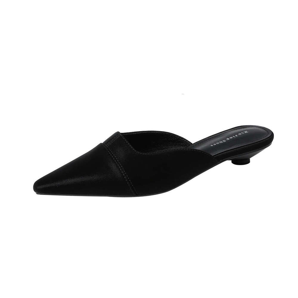 139-2 Slip-On Shallow Mouth Pointed Toe Flat Women's New Style Simple Low Heel Single Work Shoes