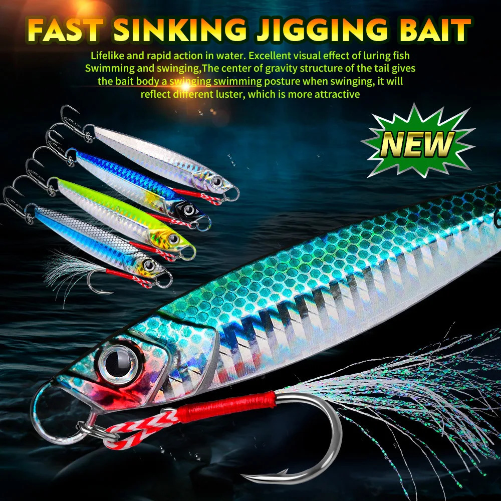 PROBEROS Luya Iron Plate Sea Fishing Metal Bionic Bait 17g21g24g30g40g60g Double Hooks Luminous Wholesale 250708