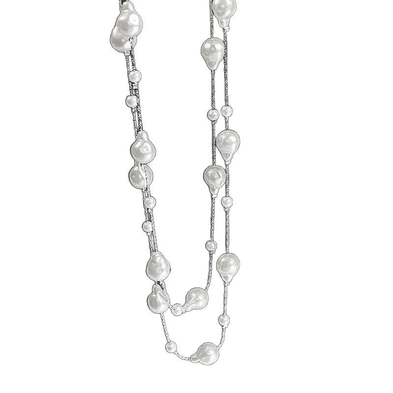 Luxury Jewelry Designer Jewelry Long Starry Sky Imitation Pearl Necklace For Women, High-end Feel, Multiple Wearing Styles, Clavicle Chain, Light Luxu
