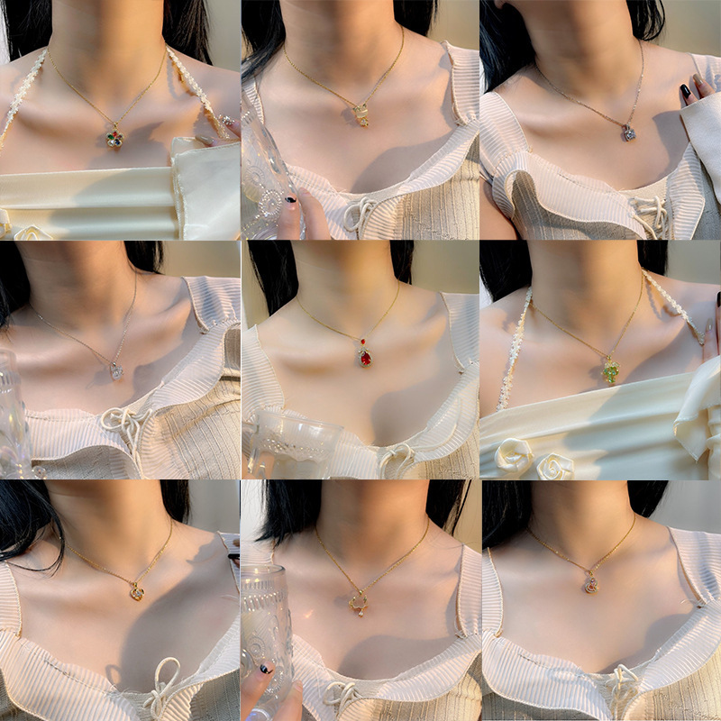 Luxury Jewelry Designer Jewelry Sweet Forest Style Necklace For Women, Non-fading, Unique Design, Fashion Pendant, Versatile, Elegant Titanium Steel C
