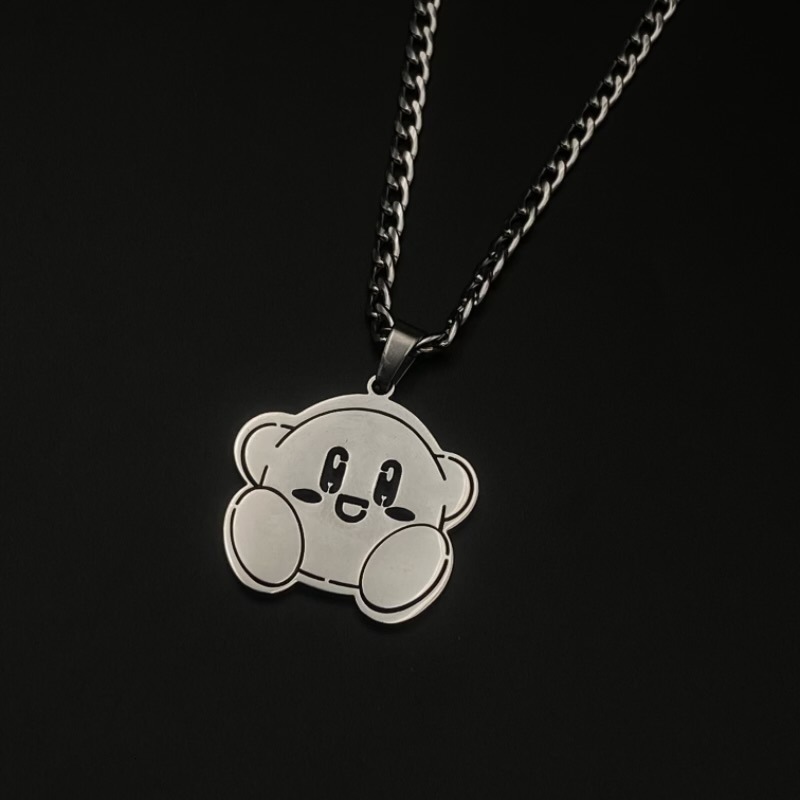 Luxury Jewelry Designer Jewelry Creative Cartoon Recommended Kirby Necklace Pendant Titanium Steel Jewelry Couple Hip-hop Design Sweatshirt Cute For M