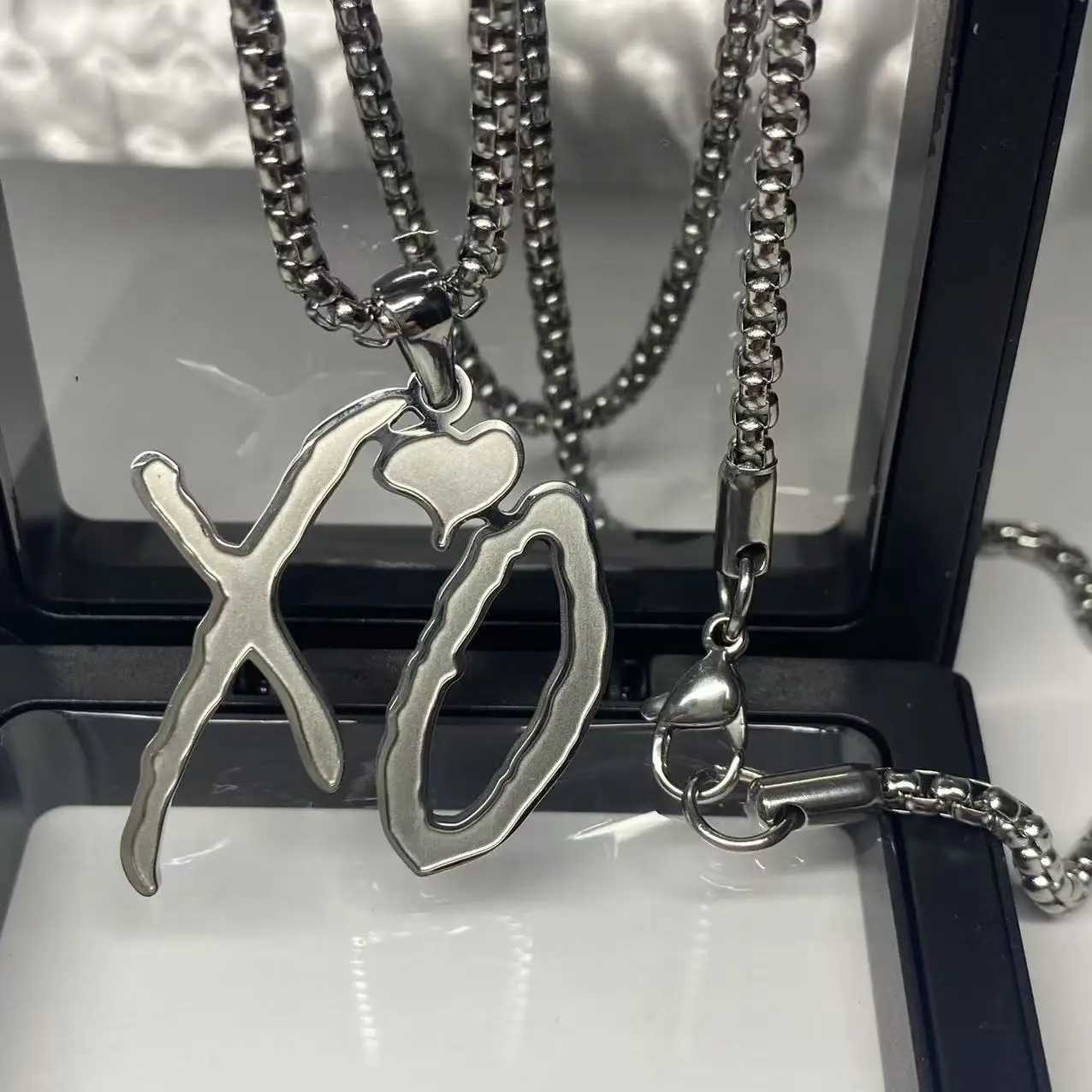 Delicacy Fashion Hip Hop Rock Titanium Steel Letter Pendant Necklace Heavy Industry Personality Men Cool Party Jewelry W250712