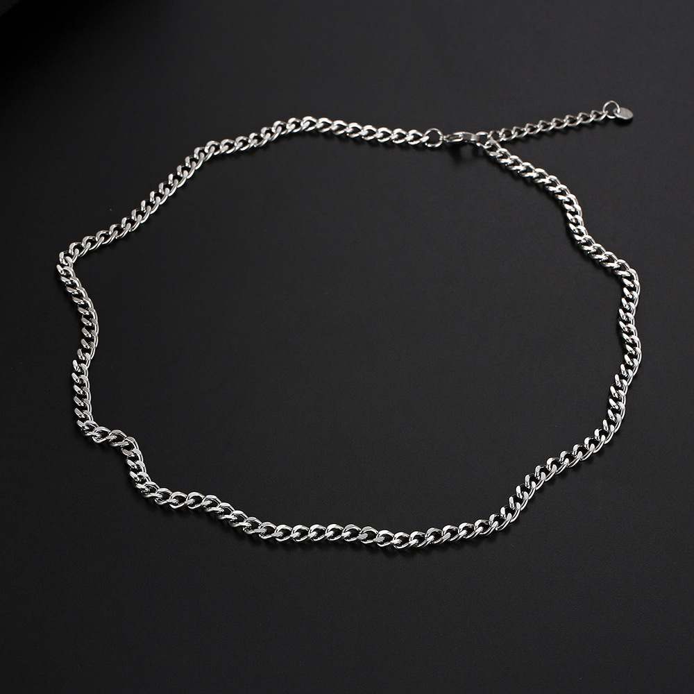 Luxury Jewelry Designer Jewelry IMI Basic Necklace For Men And Women, Simple Niche Jewelry, Trendy Hip-hop High Street Cool Titanium Steel Chain YL664