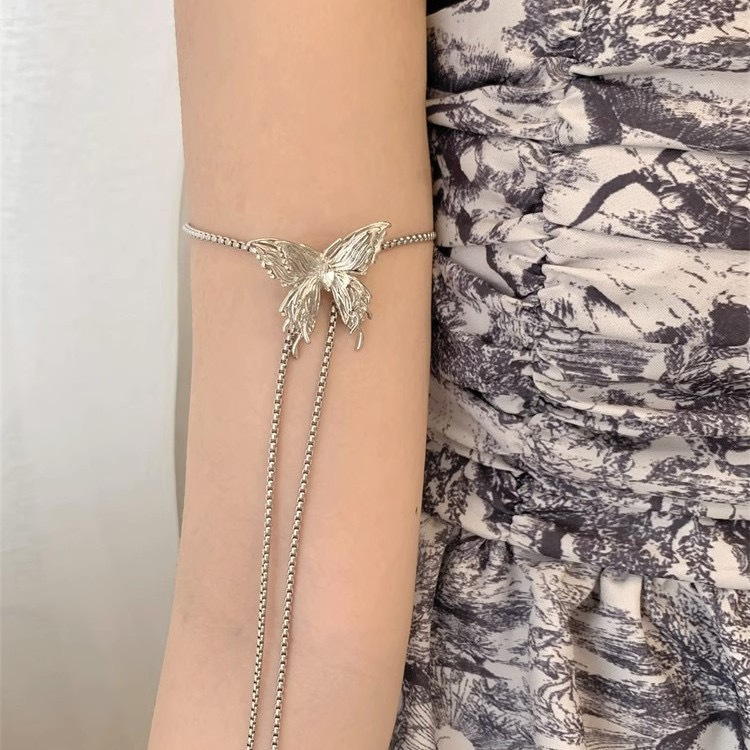 Luxury Jewelry Designer Jewelry Pull Butterfly Necklace For Women 2023 New Trendy Light Luxury Niche Exaggerated Long Collarbone Necklace Neck Accesso