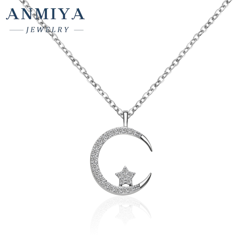925 Sterling Silver Starburst Moon Star Necklace Celestial Necklace Valentine's Day Gift