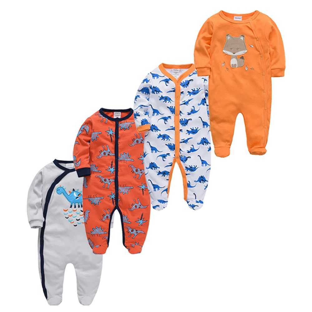 3/4 Pieces a Lot Kavkas Baby Boy Rompers Newborn Cotton Girls Clothes Long Sleeve Summer Soft Jumpsuit O-neck 0-12m Onesie Clothing Z250712