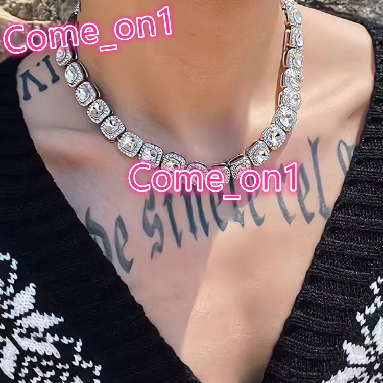 Qianjian Jewelry Custom Hip Hop Ice Out Moissanite Tennis Necklace Gold Plated Sterling Sliver 925 Outstanding Tennis Chain