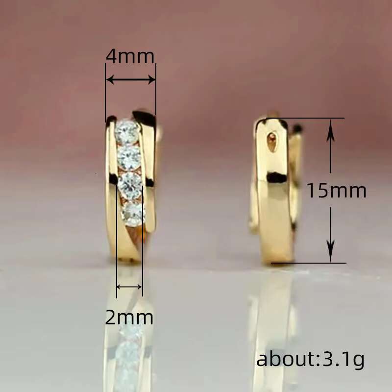 Factory OEM New Gold Plating White Imitated Diamond Earrings for Women Wedding Wholesale Low-key CZ Hoop Earrings Jewelry