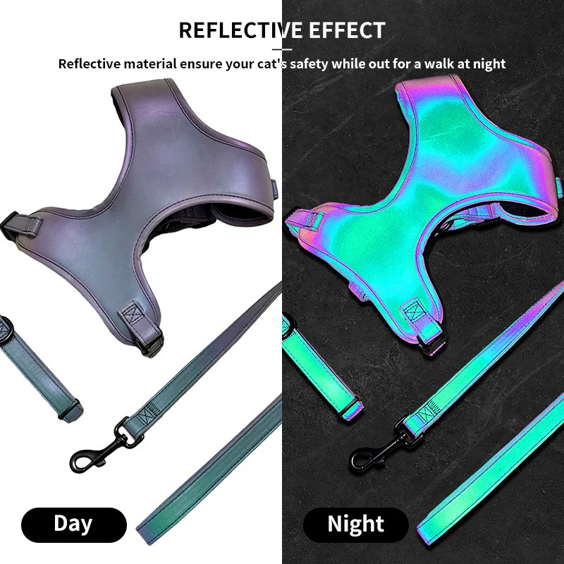 OKKPETS Dog Harness And Leash Set Fabric Reflective For Wedding And Party Dresses Slightly Waterproof 250709