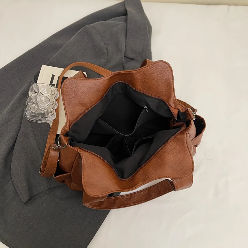 Retro Color Luxury Designer Shoulder Bags for Women High Quality Soft Leather Cross-body Bag Lady Travel Handbag Casual Tote Sac