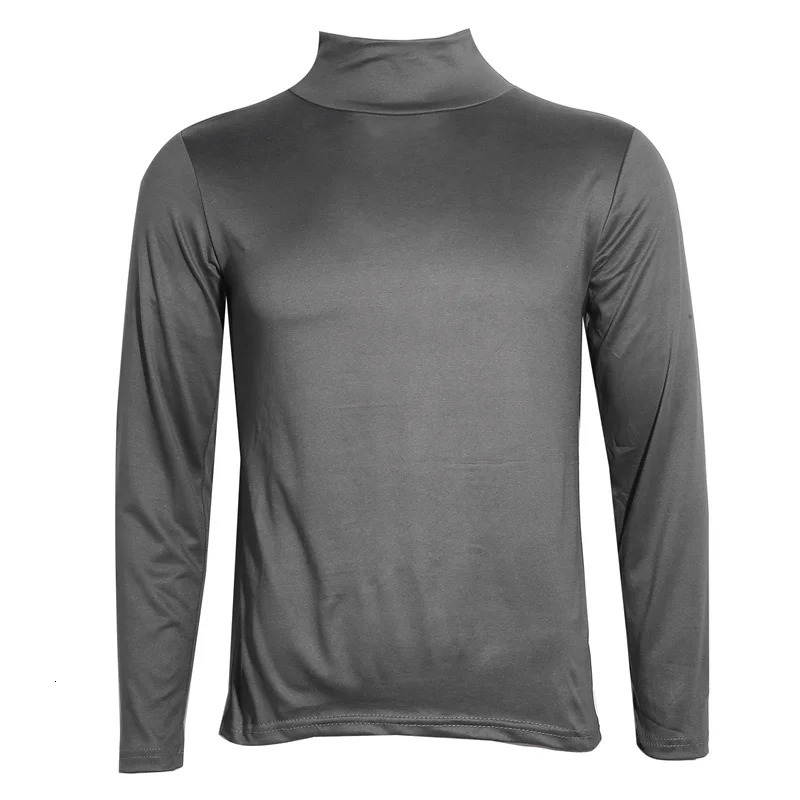 Mens Solid Color Turtleneck TShirt Spring Casual Long Sleeve Basic Bottoming Shirt Fashion SlimFit Tops Plus Size 250707