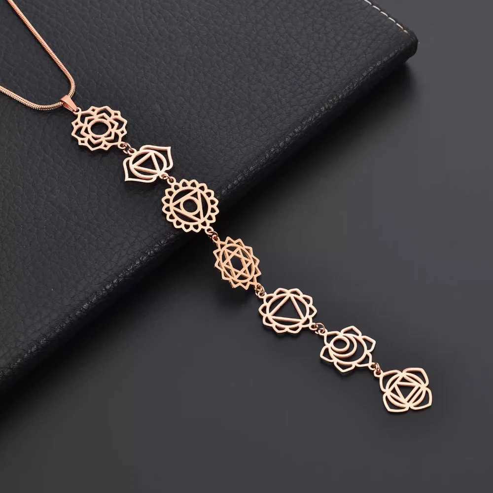 Kity Handmade Sn Chakra Yoga Necklace Relieves Physical and Mental Stress Spiritual Meditation Gift W250712