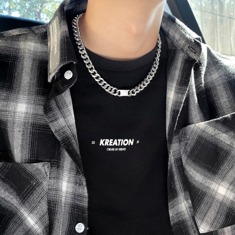 Luxury Jewelry Designer Jewelry European And American Style Simple Trendy Unisex Necklace Men Women Smooth Titanium Steel Clavicle Chain Personality