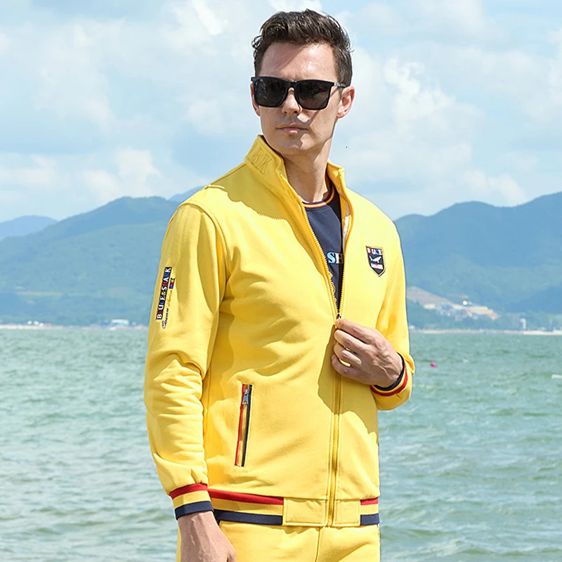 2025 Shark Mens Sport Tops Yellow Baseball Jacket Men Causal Coats Korean Spring Clothes Male Big Size 3XL 250707