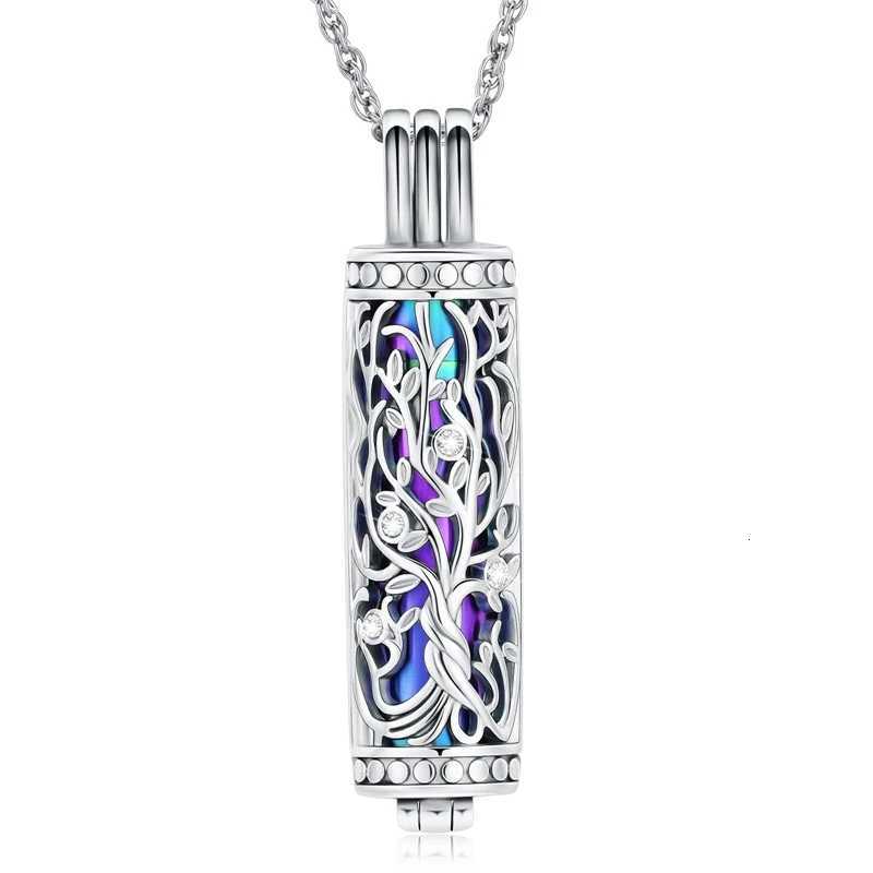 1PC Cration Jewelry Cylinder Urn Necklace for Ashes for Men Keepsake Memorial Human Pet Ashes Holder W250712