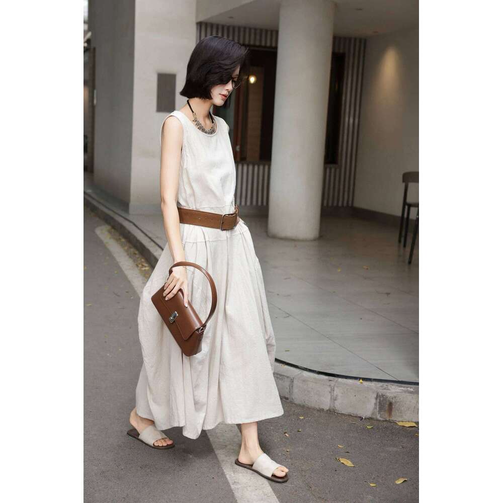 Ladies' Fashionable Retro Leather Buckle Shoulder Crossbody Bag