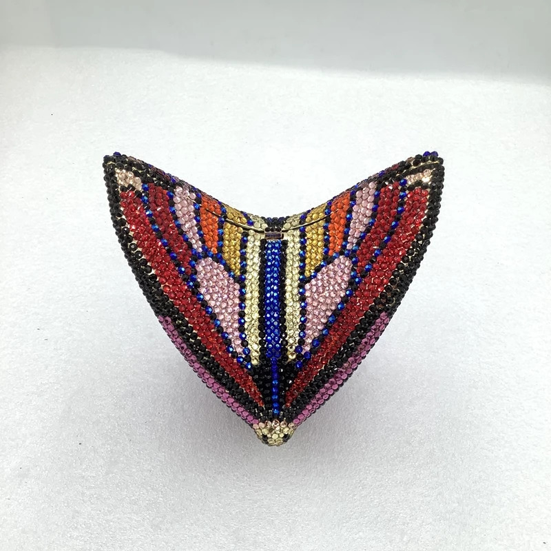 Women Butterfly Diamond Christmas Gift Clutch Purse Metal Evening Bag Dinner Party Handbag and Purses Bridal Crystals 250703