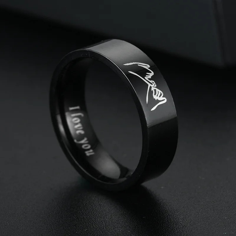 Steel Ring For Men Women Couple Lovers Promise Wedding Engagement Fashion Jewelry Brithday Gift Wholesale 250704