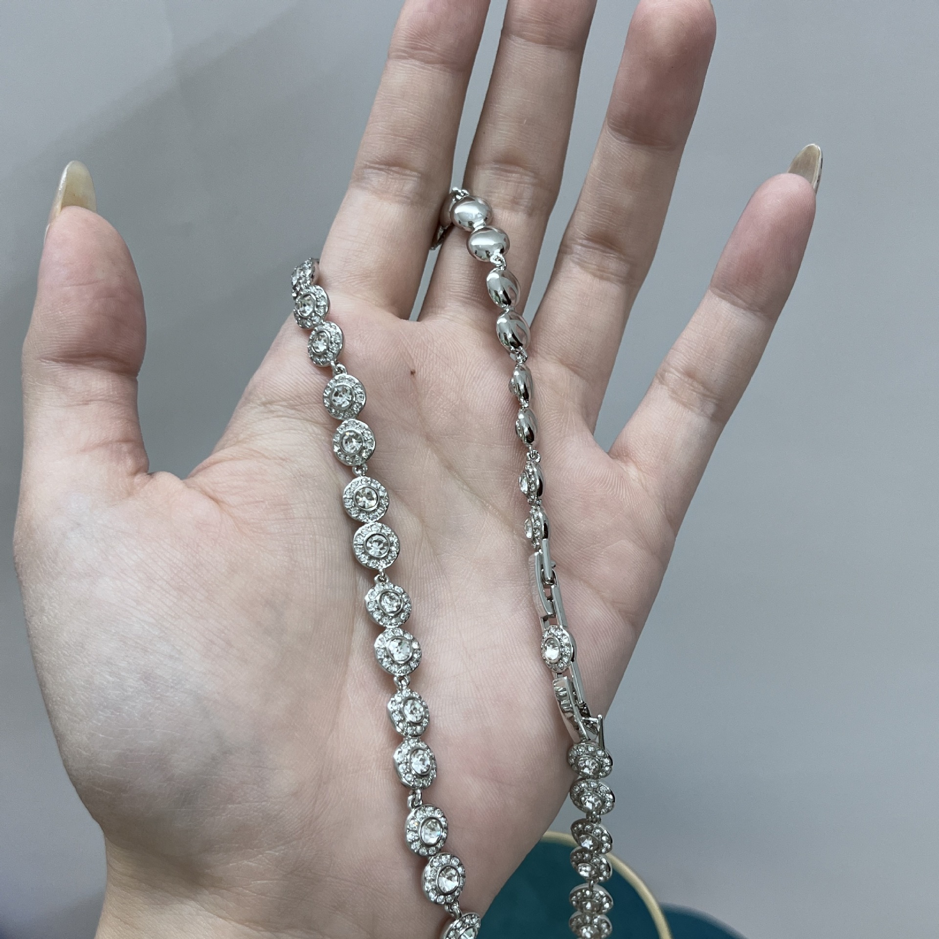 Luxury Jewelry Designer Jewelry Shijia New Heart-shaped Full Diamond Necklace Collarbone Chain Cross-border Hot-selling Luxury Fashion Sparkling Full 