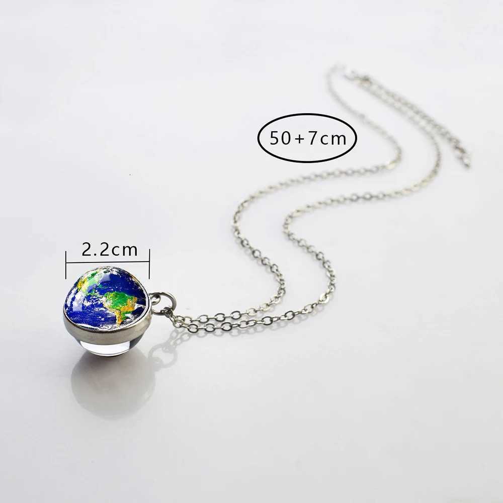 Solar Syst Universe Space Moon Sun Earth Planet Necklaces Two-sided Ball Pendant Neba Necklace Wen Men Jewelry Gift W250712