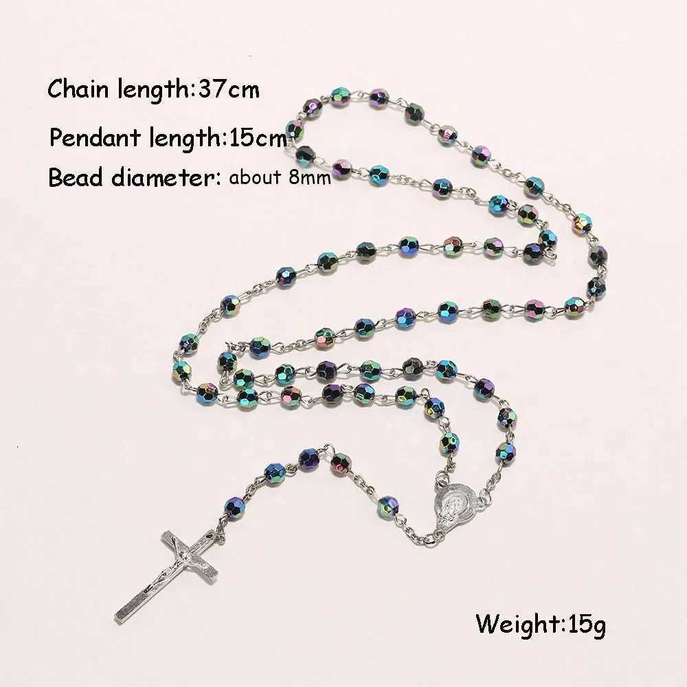 With Secret Compartment Cross Pendant Necklace Openable Stainless Steel Chain Pendant Necklace Vintage 3D Printed Charm Jewelry W250712