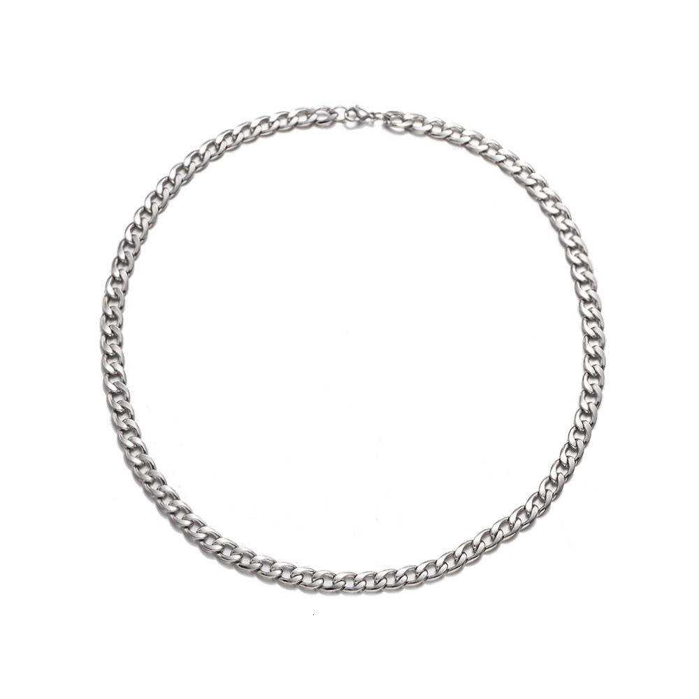 Luxury Jewelry Designer Jewelry European And American Basic Style Versatile Hip-hop Titanium Steel Necklace Niche Temperament Punk Cool Trend Non-fadi