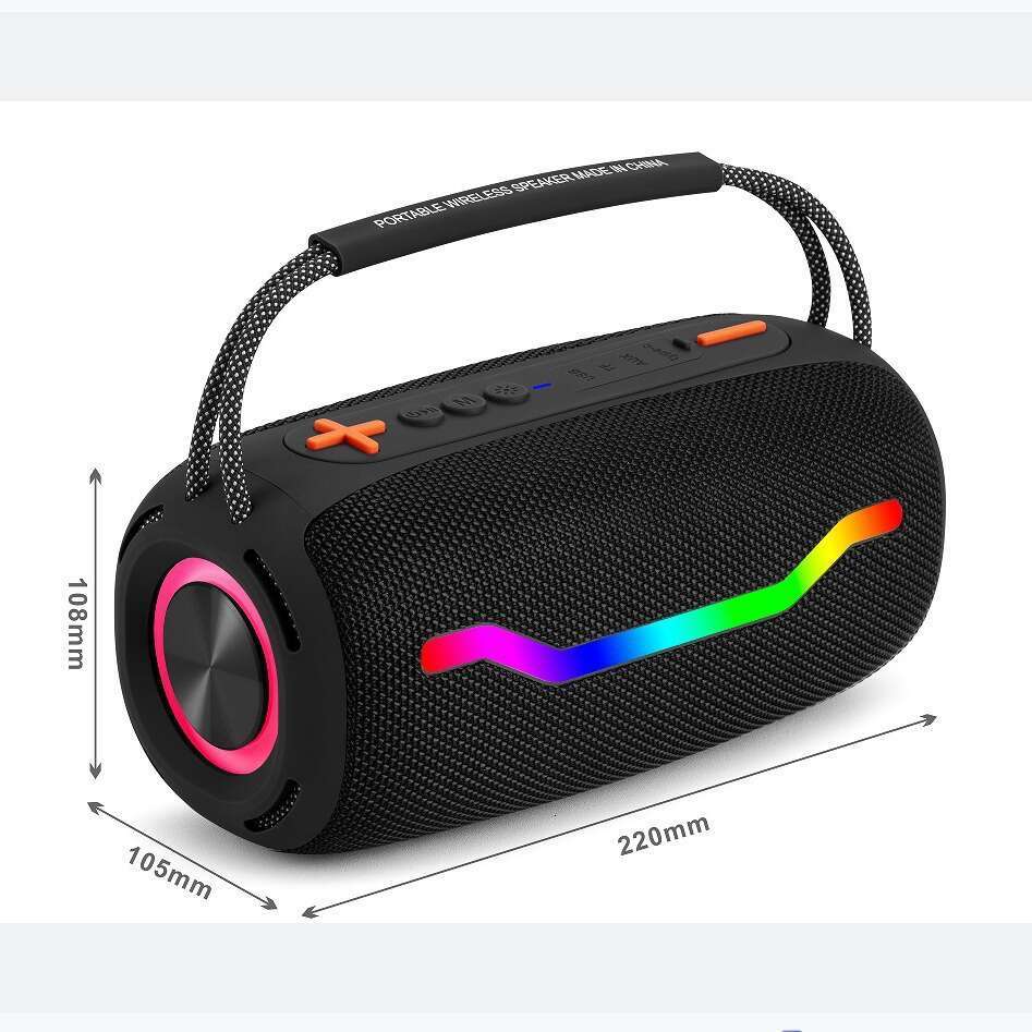 Designer brand new portable high-power Bluetooth RGB subtitles waterproof card slot subwoofer speaker