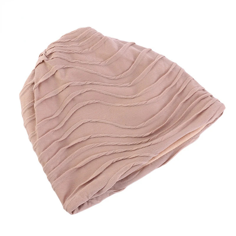 Spring Autumn Early Winter Cotton Beanie Unisex Ruffled Skullies Beanies 250712